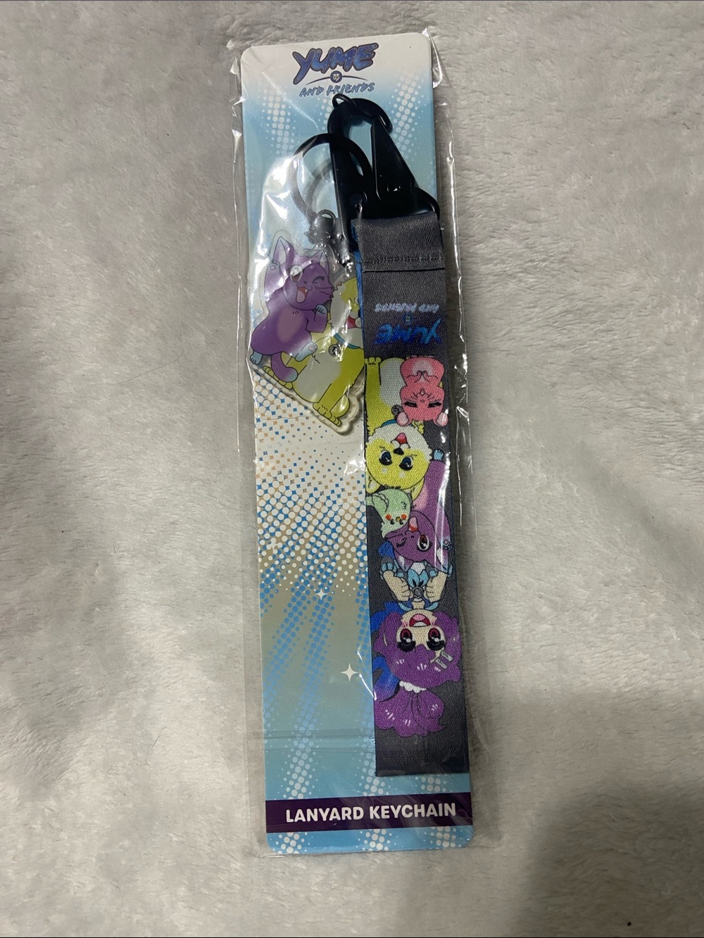 Yume Kids Purple Character Lanyard Keychain